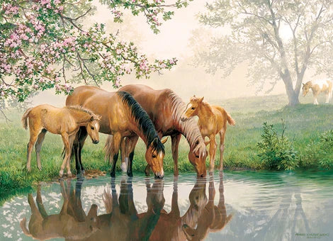 Cobble Hill Puzzle 350 Piece Horse Family (Family)