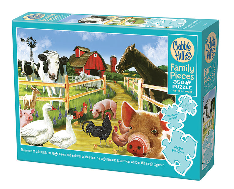 Cobble Hill Puzzle 350 Piece Welcome to the Farm (Family)