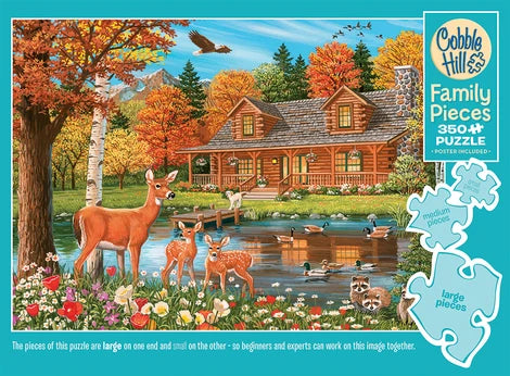 Cobble Hill Puzzle 350 Piece Cottage Pond (Family)