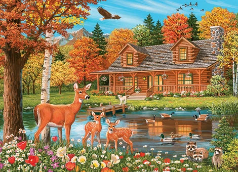 Cobble Hill Puzzle 350 Piece Cottage Pond (Family)