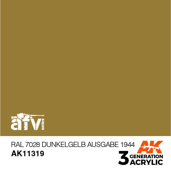 AK Interactive 3rd Gen Acrylic RAL 7028 Dunkelgelb Ausgabe 1944