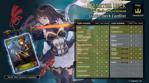 Shadowverse Blade of Resentment Starter Deck #2