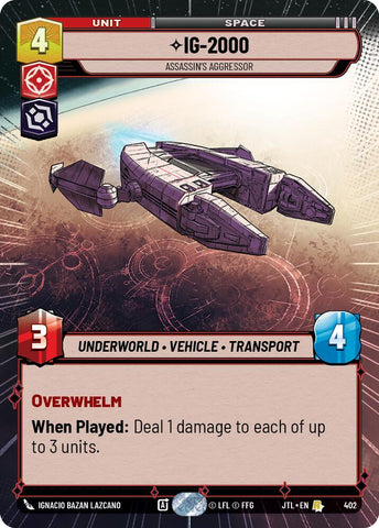 IG-2000 - Assassin's Aggressor (402) (Hyperspace) (402) [Jump to Lightspeed]