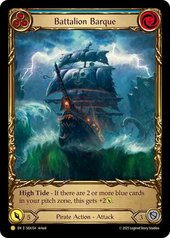 Battalion Barque (Blue) (Treasure) [SEA154] (High Seas)  Cold Foil