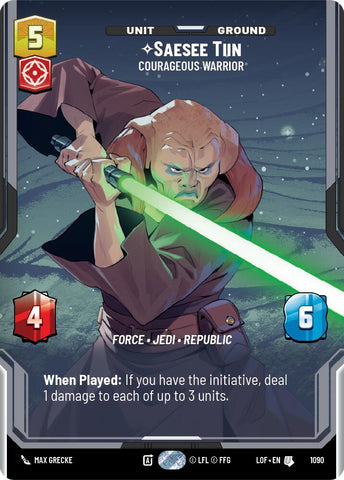 Saesee Tiin - Courageous Warrior (1090) (Prestige Foil) (1090) [Legends of the Force]