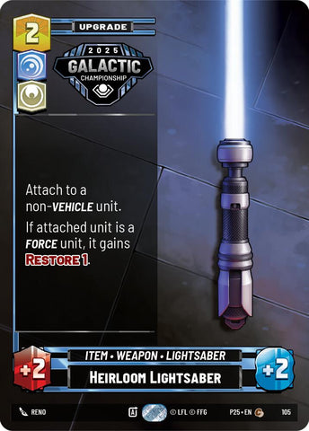 Heirloom Lightsaber (105) (105) [Organized Play Promos]
