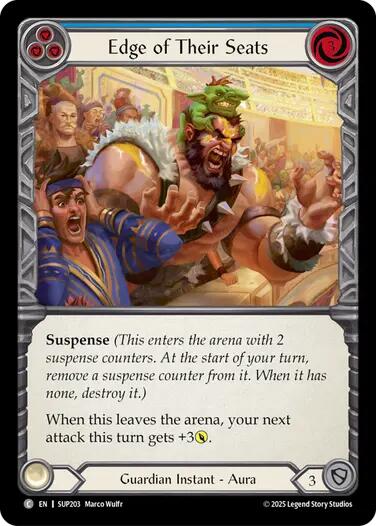 Edge of Their Seats (Blue) [SUP203] (Super Slam)  Rainbow Foil