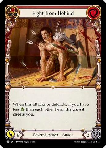 Fight from Behind (Red) [SUP040] (Super Slam)  Rainbow Foil