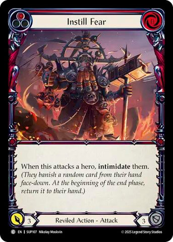 Instill Fear (Red) [SUP107] (Super Slam)  Rainbow Foil
