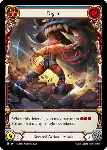 Dig In (Blue) [FAB386] (Promo)  Rainbow Foil