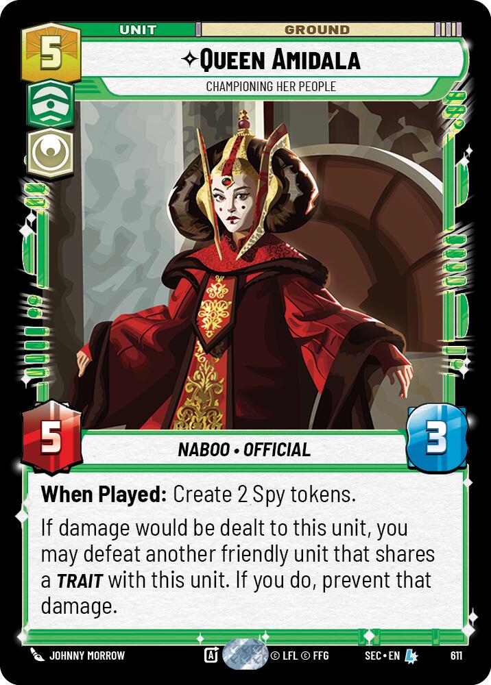 Queen Amidala - Championing Her People (Foil) (611) (611) [Secrets of Power]