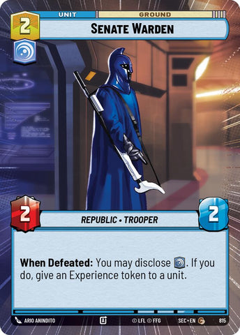 Senate Warden (815) (Hyperspace Foil) (815) [Secrets of Power]