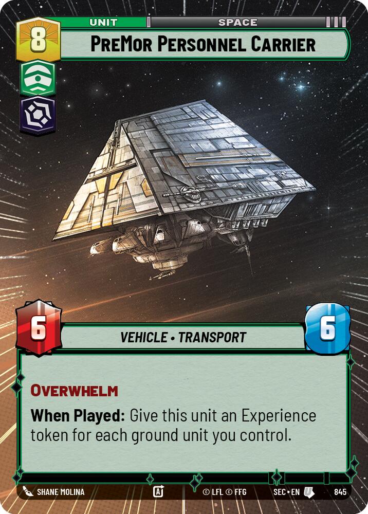 PreMor Personnel Carrier (845) (Hyperspace Foil) (845) [Secrets of Power]