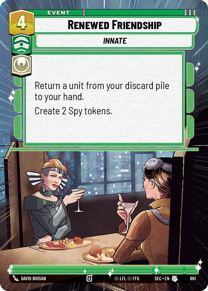 Renewed Friendship (861) (Hyperspace Foil) (861) [Secrets of Power]