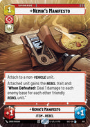 Nemik's Manifesto (912) (Hyperspace Foil) (912) [Secrets of Power]