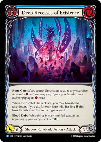 Deep Recesses Of Existence (Blue) (Rainbow Foil) [PEN190] (Compendium of Rathe)  Rainbow Foil