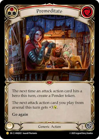 Premeditate (Red) (Gold) [ANQ022] (Compendium of Rathe - Antiquity Pack)  Cold Foil