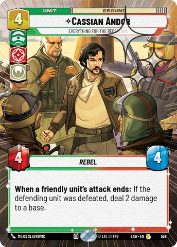 Cassian Andor - Everything for the Rebellion (558) (Hyperspace Foil) (558) [A Lawless Time]