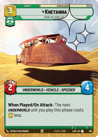 Khetanna - Upon the Dune Sea (660) (Hyperspace Foil) (660) [A Lawless Time]