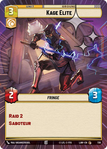 Kage Elite (736) (Hyperspace Foil) (736) [A Lawless Time]