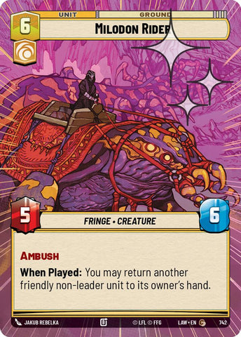 Milodon Rider (742) (Hyperspace Foil) (742) [A Lawless Time]