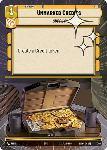 Unmarked Credits (746) (Hyperspace Foil) (746) [A Lawless Time]