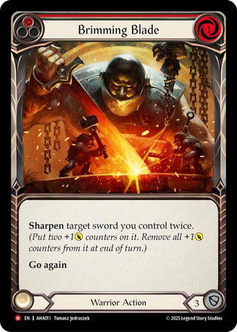 Brimming Blade (Red) [AHA011] (Armory Deck Origins: Hala)