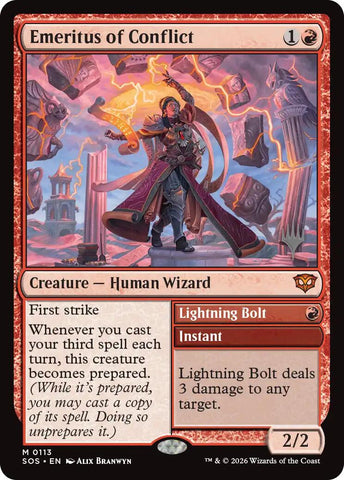 Emeritus of Conflict [Secrets of Strixhaven Promos]
