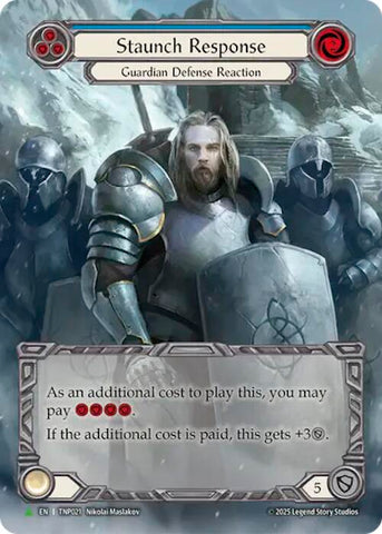 Staunch Response (Blue) (Marvel) [TNP021] (Promo)  Rainbow Foil