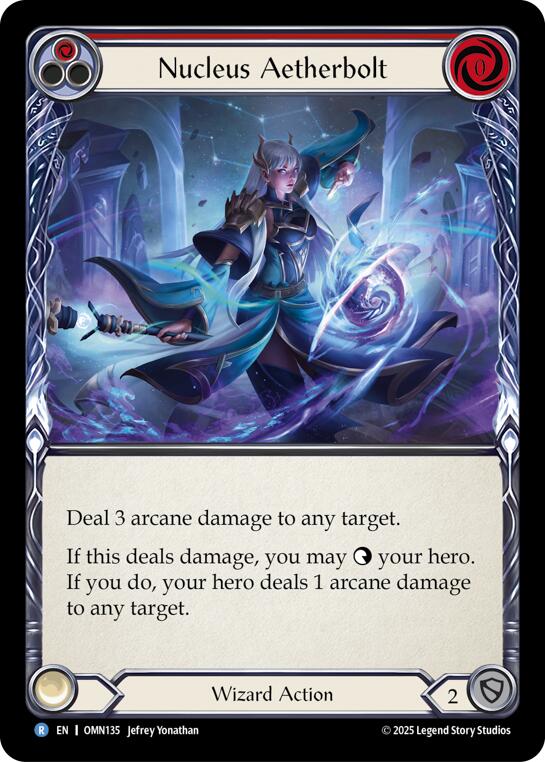 Nucleus Aetherbolt (Red) [OMN135] (Omens of the Third Age)  Rainbow Foil