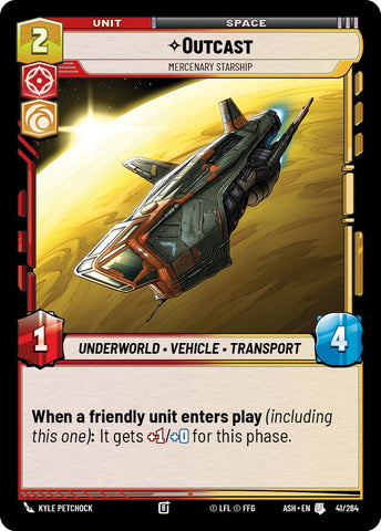 Outcast - Mercenary Starship (41/264) (41/264) [Ashes of the Empire]