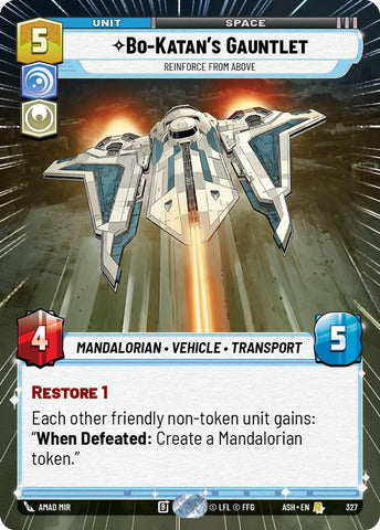 Bo-Katan's Gauntlet - Reinforce from Above (327) (Hyperspace) (327) [Ashes of the Empire]