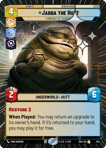 Jabba the Hutt - Eminence of Tatooine (544) (Hyperspace Foil) (544) [Ashes of the Empire]