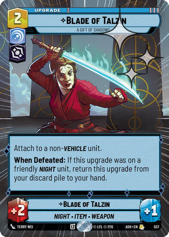 Blade of Talzin - A Gift of Shadows (557) (Hyperspace Foil) (557) [Ashes of the Empire]