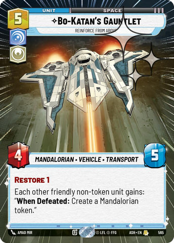 Bo-Katan's Gauntlet - Reinforce from Above (565) (Hyperspace Foil) (565) [Ashes of the Empire]