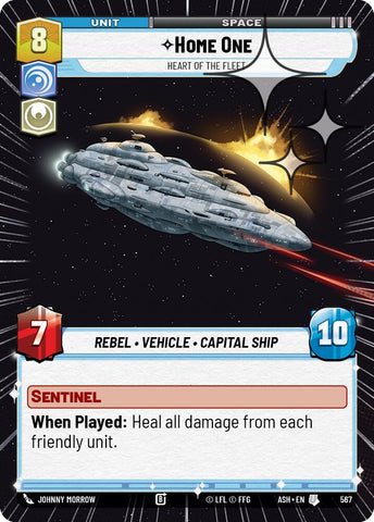 Home One - Heart of the Fleet (567) (Hyperspace Foil) (567) [Ashes of the Empire]