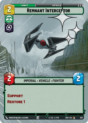 Remnant Interceptor (597) (Hyperspace Foil) (597) [Ashes of the Empire]