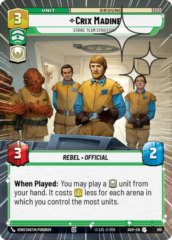 Crix Madine - Strike Team Strategist (610) (Hyperspace Foil) (610) [Ashes of the Empire]