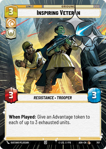 Inspiring Veteran (707) (Hyperspace Foil) (707) [Ashes of the Empire]