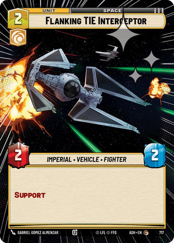 Flanking TIE Interceptor (717) (Hyperspace Foil) (717) [Ashes of the Empire]