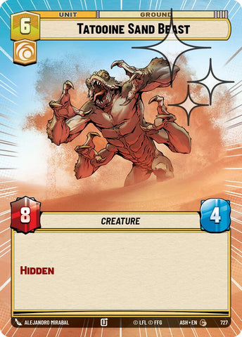 Tatooine Sand Beast (727) (Hyperspace Foil) (727) [Ashes of the Empire]
