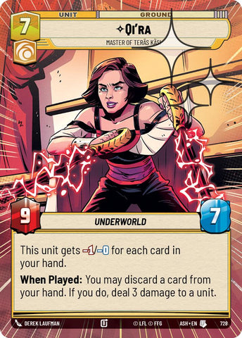 Qi'ra - Master of Teras Kasi (728) (Hyperspace Foil) (728) [Ashes of the Empire]