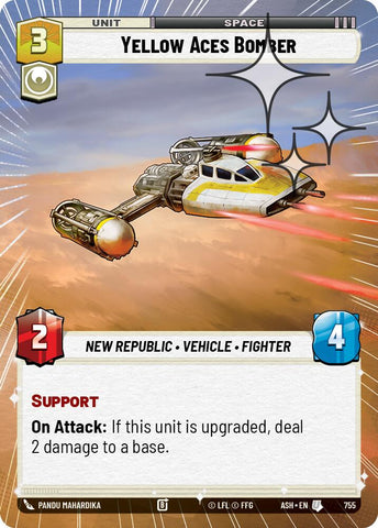 Yellow Aces Bomber (755) (Hyperspace Foil) (755) [Ashes of the Empire]