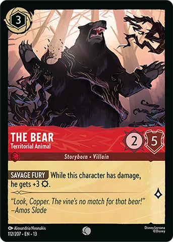 The Bear - Territorial Animal (112/207) [Attack of the Vine!]