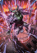 Hidetsugu, Devouring Chaos Art Card [Kamigawa: Neon Dynasty Art Series]