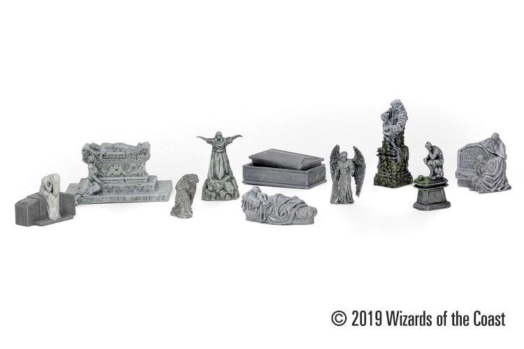 D&D Minis Icons of the Realms 9 : Waterdeep Dragon Heist City of the Dead Statues & Monuments Premium Set