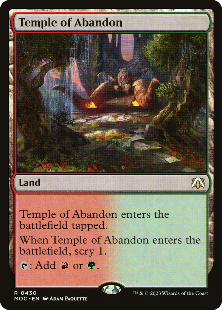 Temple of Abandon [March of the Machine Commander]
