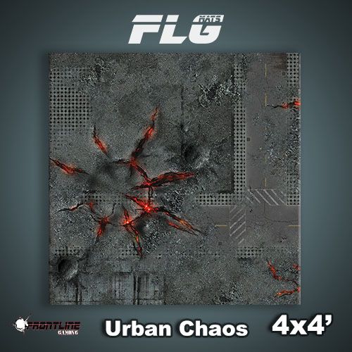 Frontline Gaming Mat 4'x4'  Urban Chaos