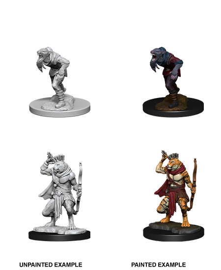 Wizkids Minis D&D 90014 Wererat And Weretiger