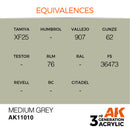 AK Interactive 3rd Gen Acrylic Medium Grey 17ml